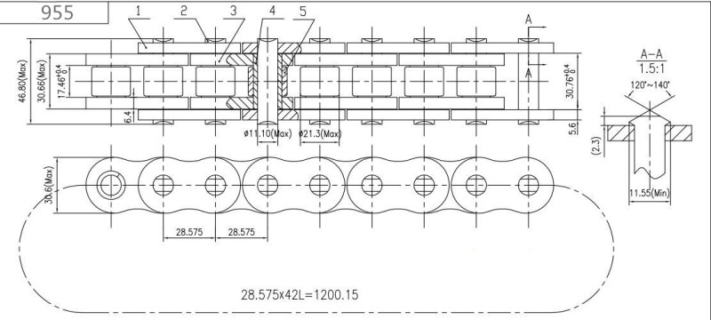 久保田旋耕機鏈_955<font color='red'>高強度</font>