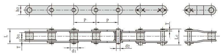 C2100H_<font color='red'>C220A</font>H 雙節(jié)距輸送鏈